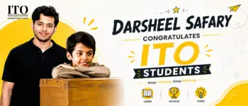 Darsheel Safary congratulating Indian Talent Olympiad students and encouraging participation