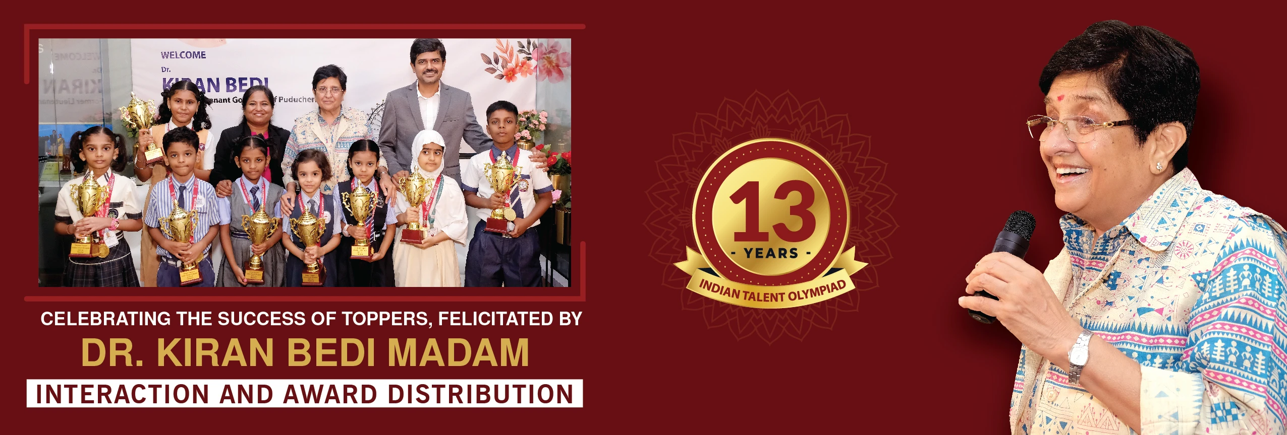 Olympiad kiran bedi madam awarded ITO toppers